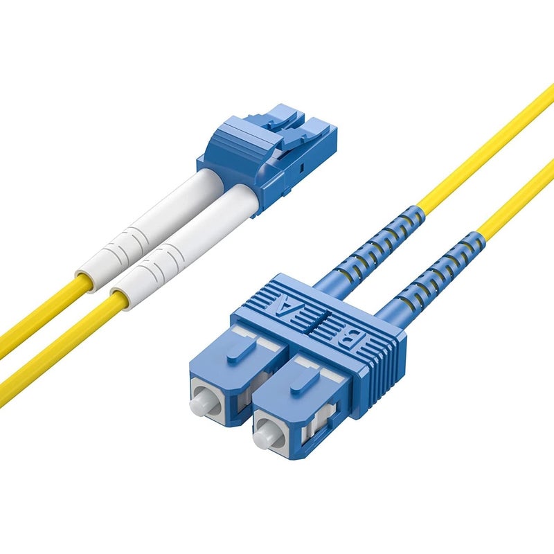 ipolex OS2 SC to LC Fiber Patch Cable Single Mode Duplex - 3m (10ft) - 10Gb/Gigabit Fiber Optic Cable Cord Jumper- LSZH 9/125Î¼m, SMF, Yellow - Image 3